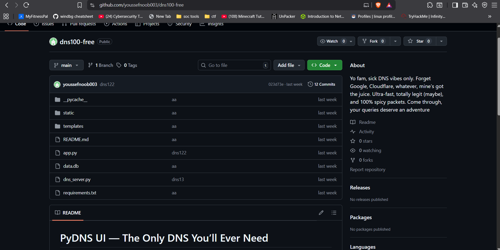 GitHub commit history